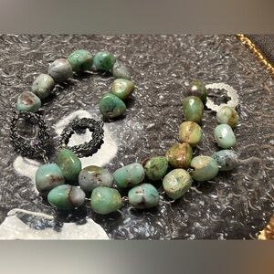 High-Grade Ocean Oracle Natural Green Opal Necklace – Mermaid Priestess Stone